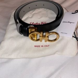 Salvatore Ferragamo Gancini Reversible Leather Belt